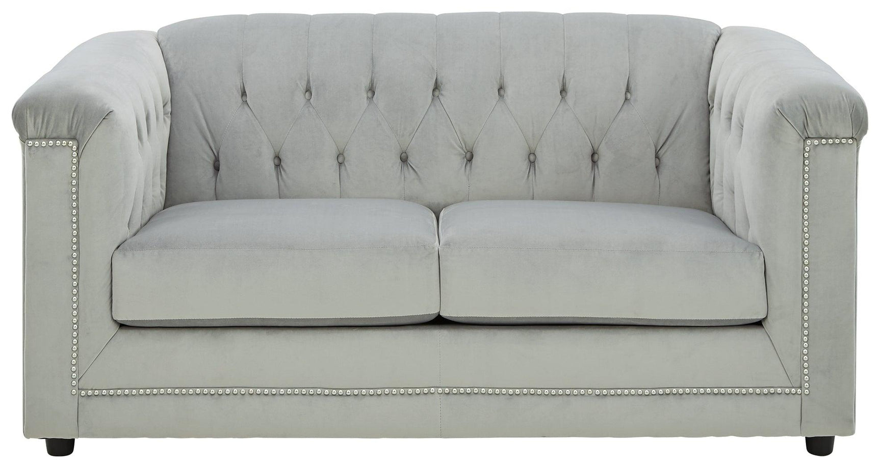 Josanna Navy Velvet Loveseat - Ella Furniture