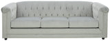 Josanna Gray Velvet Sofa - Ella Furniture