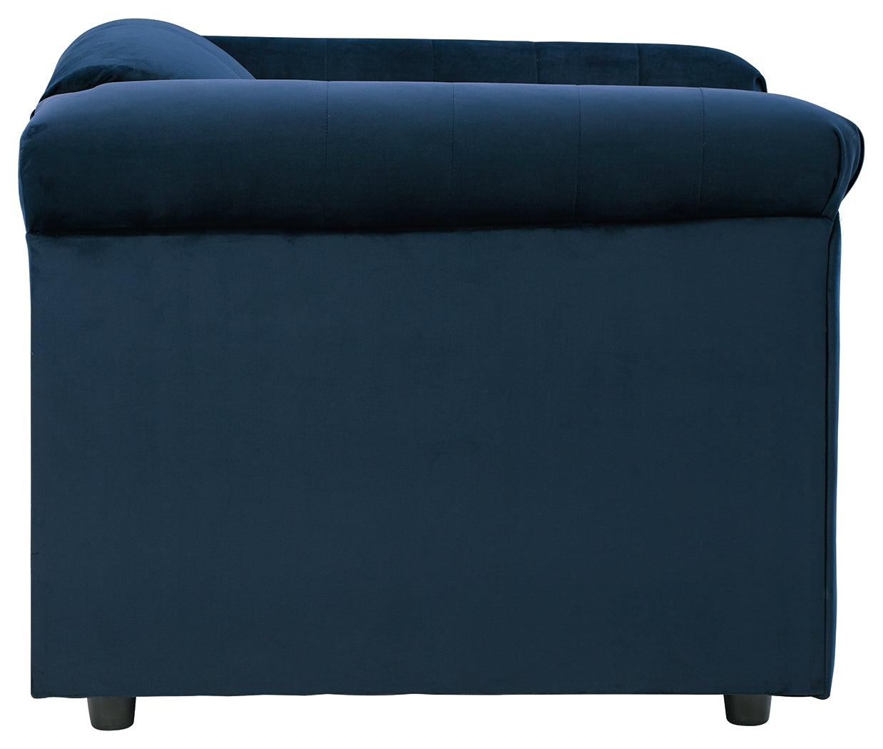 Josanna Navy Velvet Chair - Ella Furniture