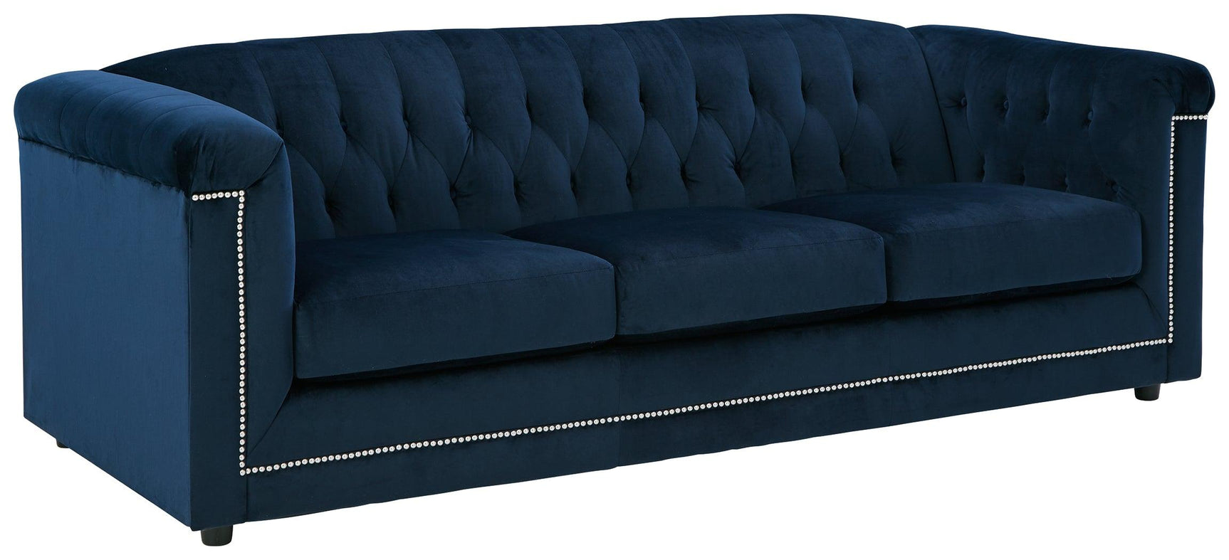 Josanna Navy Velvet Sofa - Ella Furniture