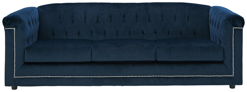 Josanna Navy Velvet Sofa - Ella Furniture