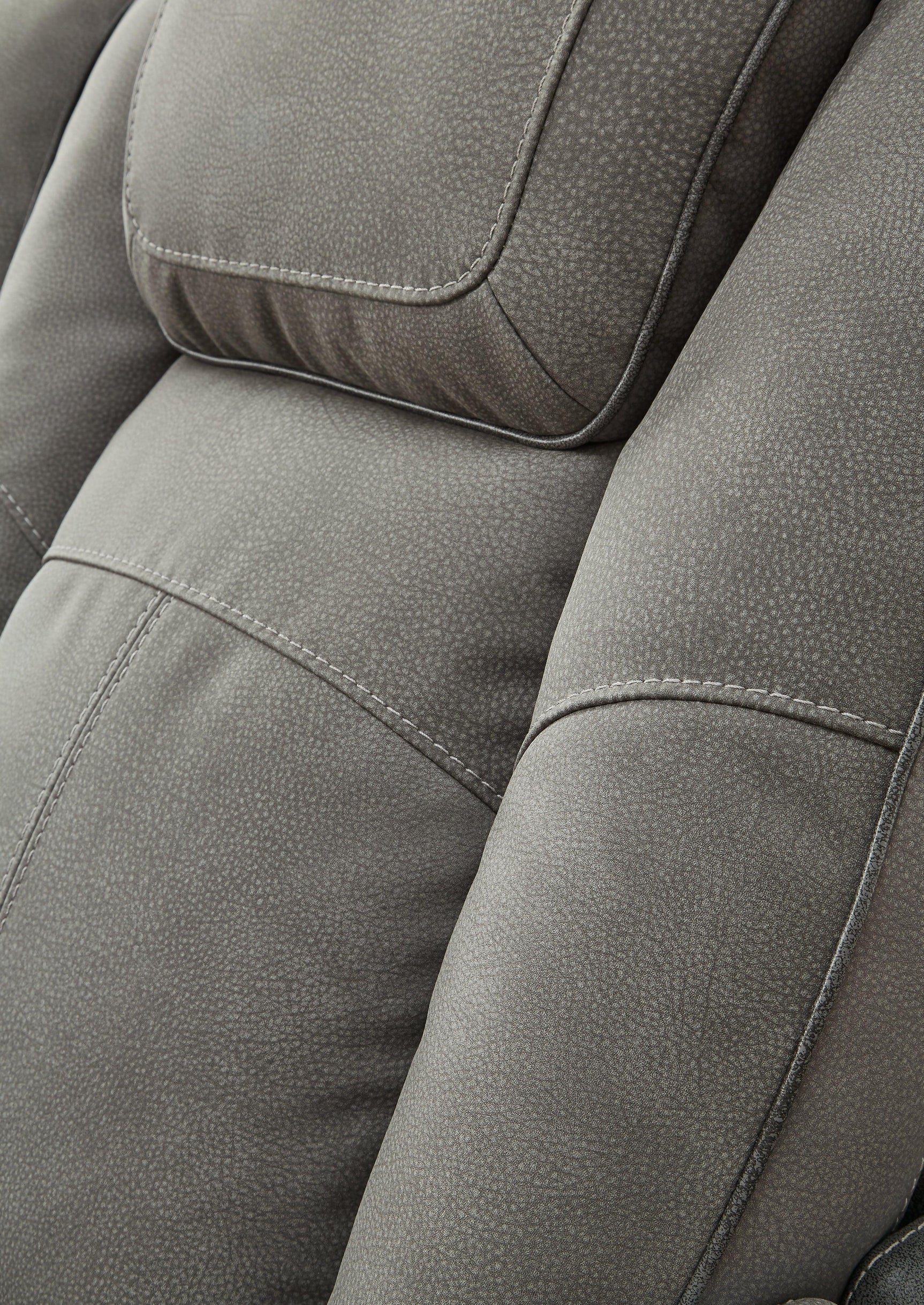 Next-gen Durapella Slate Faux Leather Power Recliner - Ella Furniture