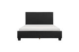 Lorenzi Black Modern Contemporary Sleek Faux Leather Upholstered Panel Bedroom Set - Ella Furniture