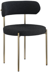 Beacon Black Boucle Fabric Dining Chair 887Black-c - Ella Furniture