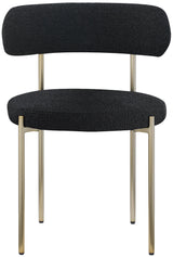 Beacon Black Boucle Fabric Dining Chair 887Black-c - Ella Furniture