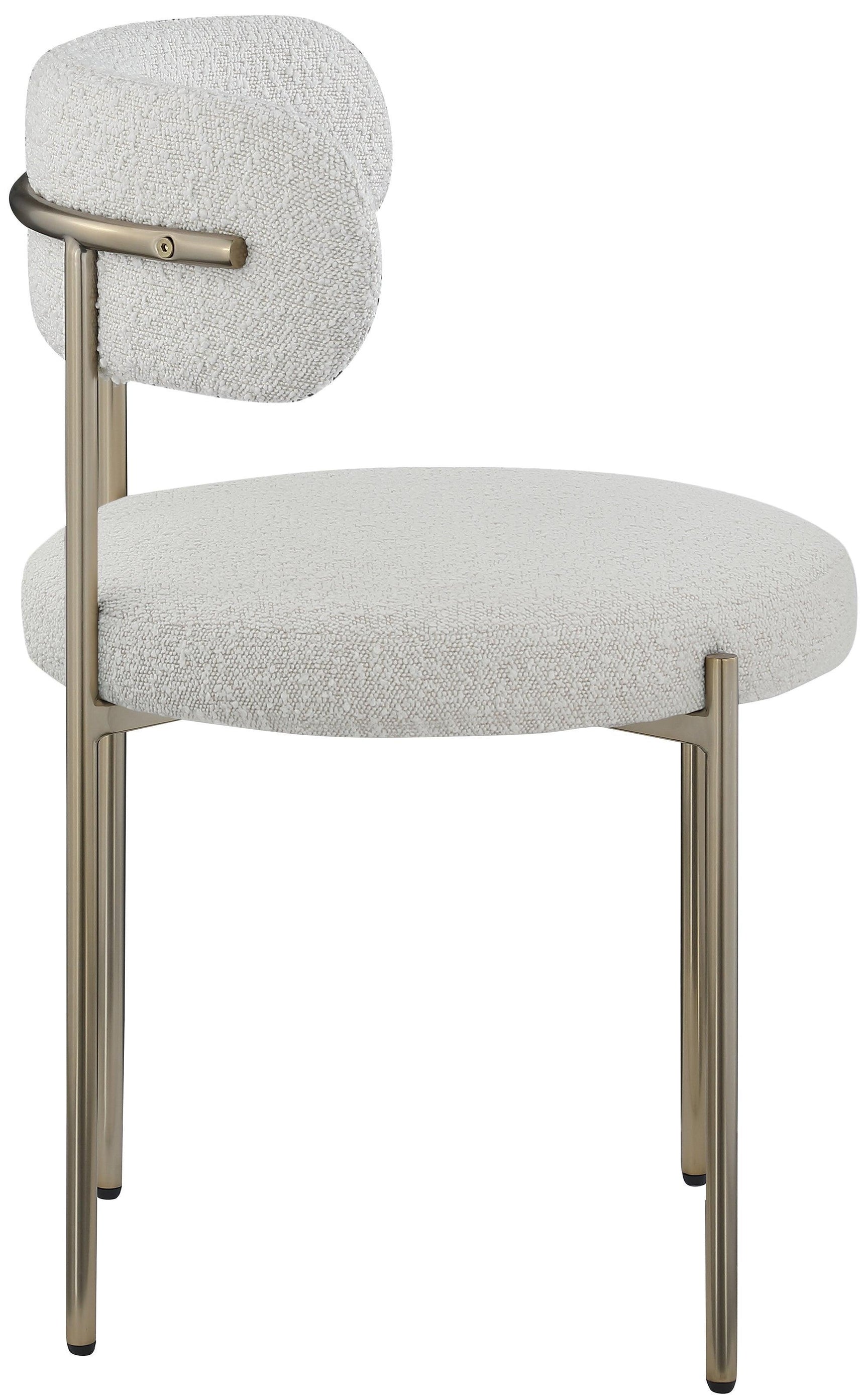 Beacon Cream Boucle Fabric Dining Chair - Ella Furniture