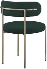 Beacon Green Boucle Fabric Dining Chair 887Green-c - Ella Furniture