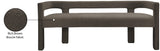 Athena Brown Boucle Fabric Bench - Ella Furniture