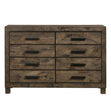 Woodmont 8-Drawer Dresser Rustic Golden Brown - Ella Furniture