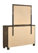 Woodmont Rectangle Mirror Rustic Golden Brown - Ella Furniture