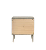 Ramon 2-Drawer Nightstand Metallic Sterling - Ella Furniture