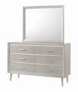 Ramon 6-Drawer Dresser Metallic Sterling - Ella Furniture