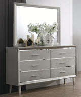 Ramon 6-Drawer Dresser Metallic Sterling - Ella Furniture