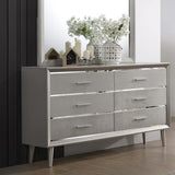 Ramon 6-Drawer Dresser Metallic Sterling - Ella Furniture