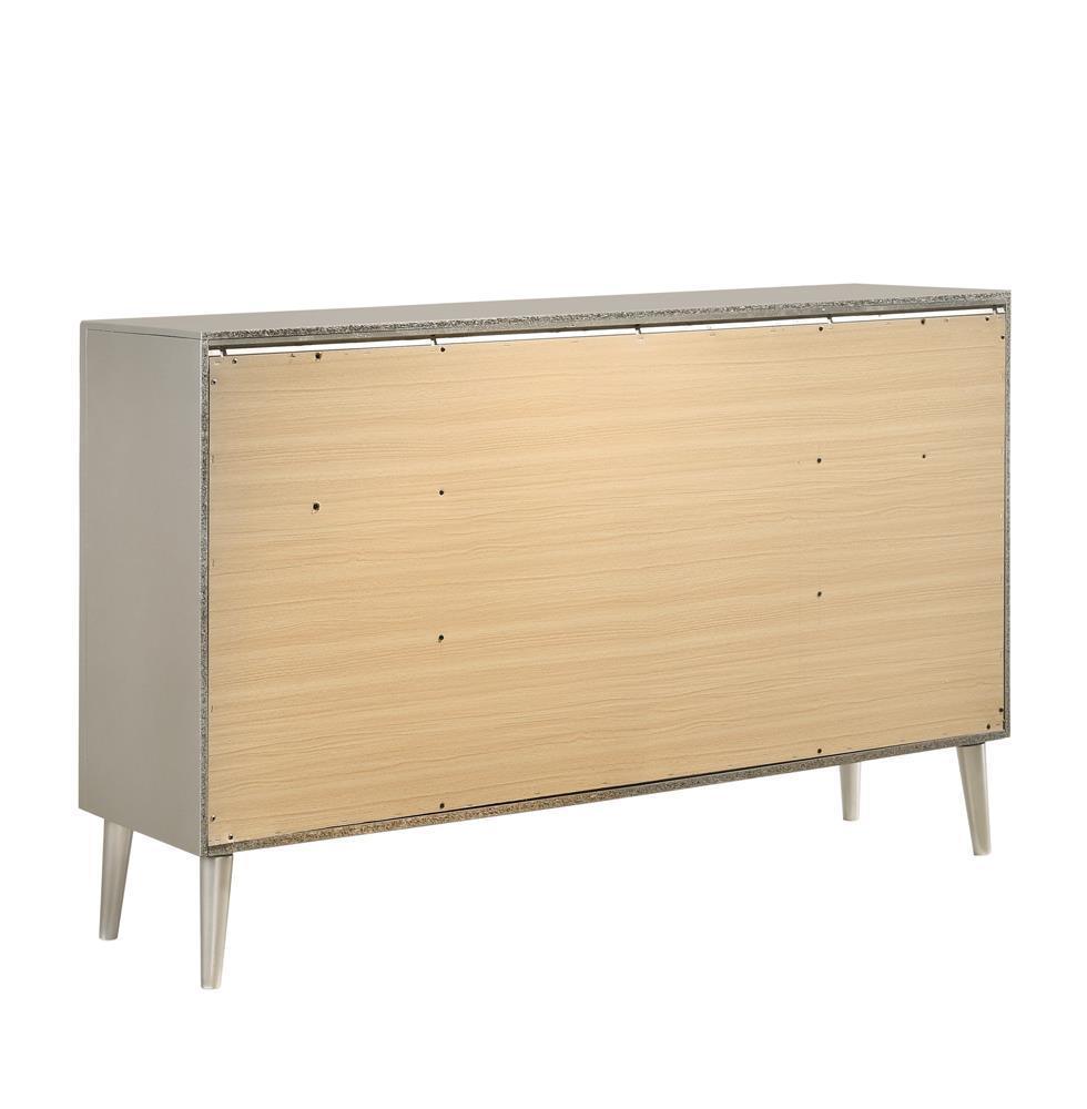 Ramon 6-Drawer Dresser Metallic Sterling - Ella Furniture