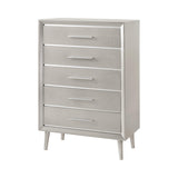 Ramon 2-Drawer Nightstand Metallic Sterling - Ella Furniture