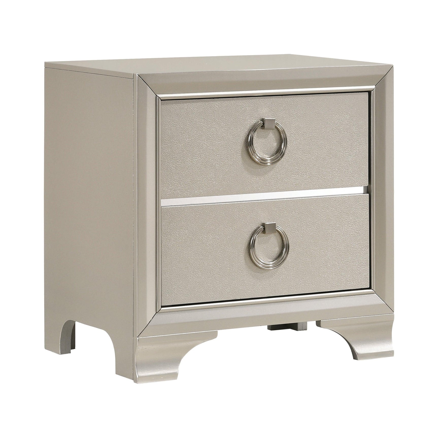 Salford 5-Drawer Chest Metallic Sterling - Ella Furniture