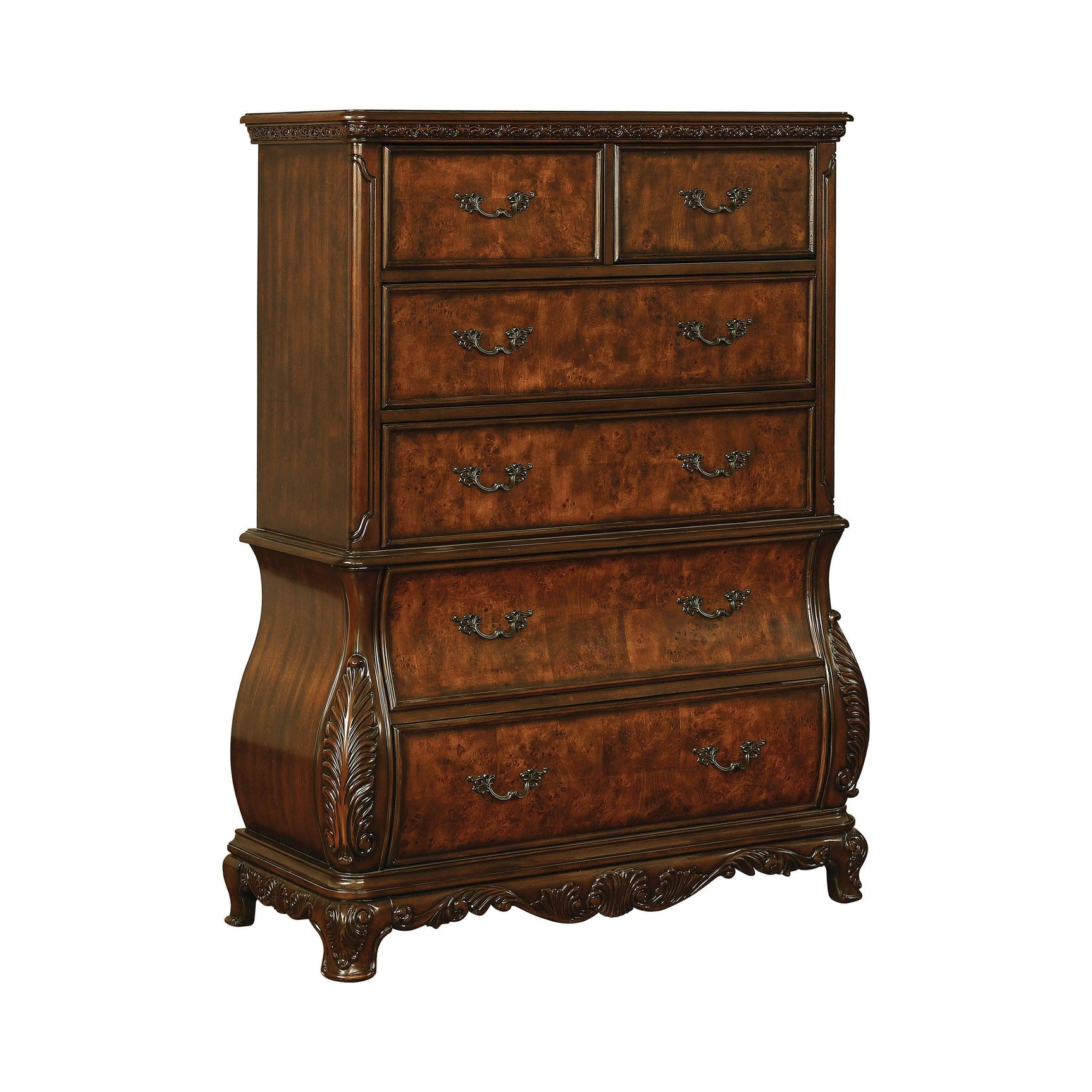 Exeter 2-Drawer Nightstand Dark Burl - Ella Furniture