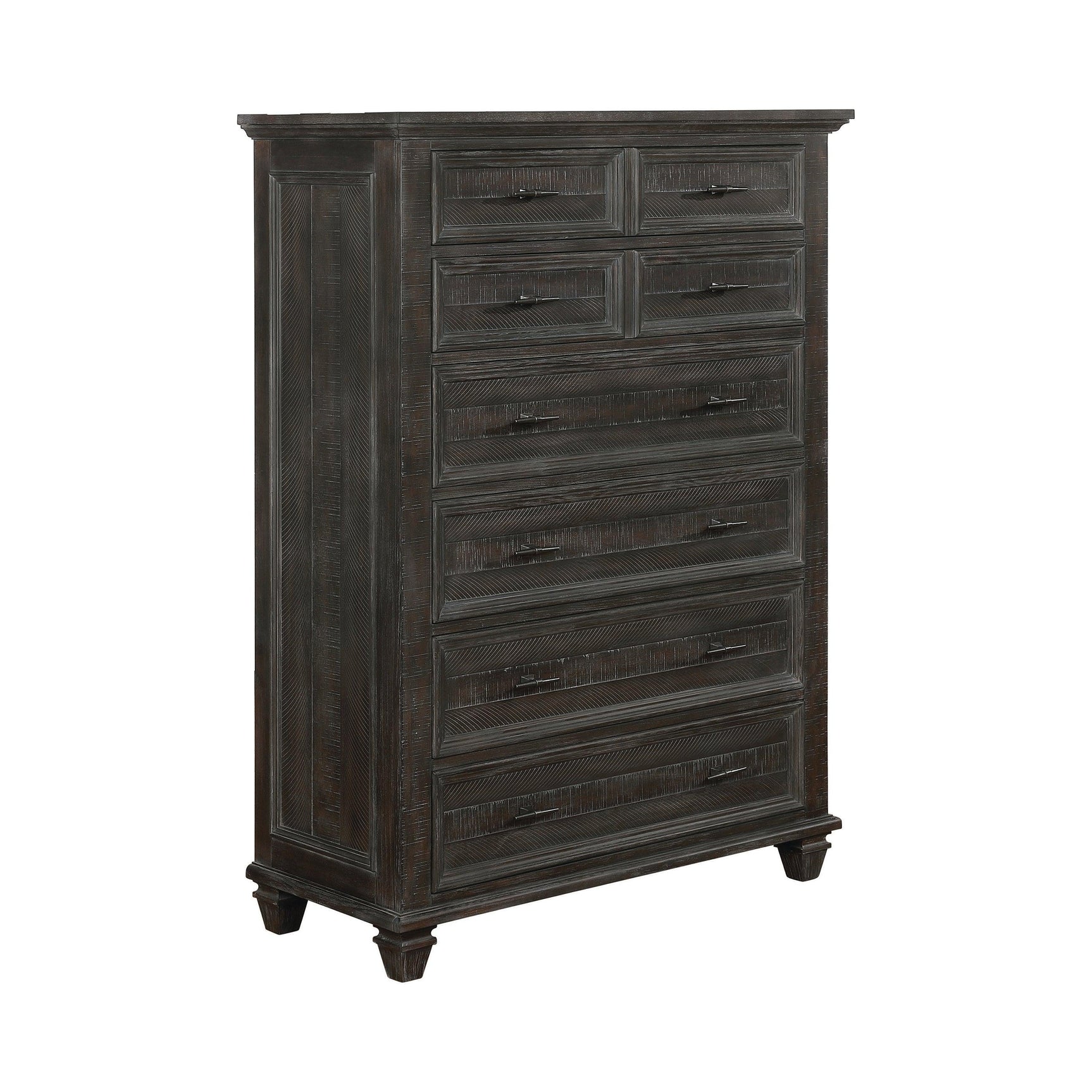 Atascadero Eastern King 2-Drawer Storage Bed Weathered Carbon - Ella Furniture