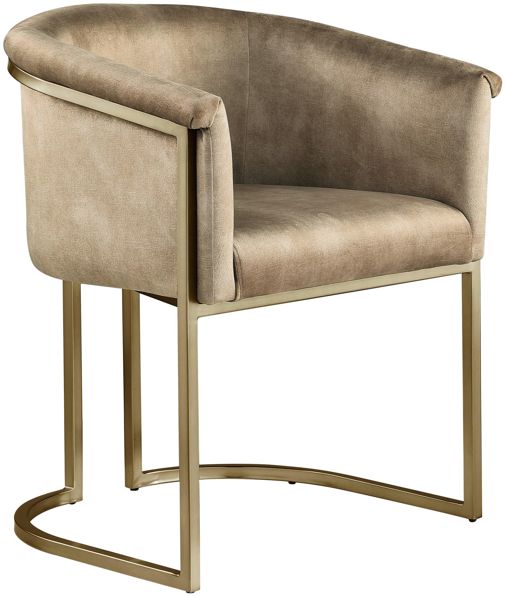 Tierra Beige Velvet Dining Chair - Ella Furniture