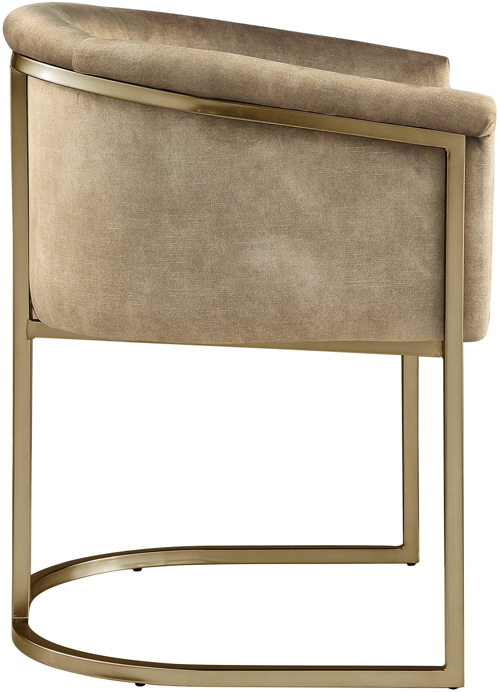 Tierra Beige Velvet Dining Chair - Ella Furniture