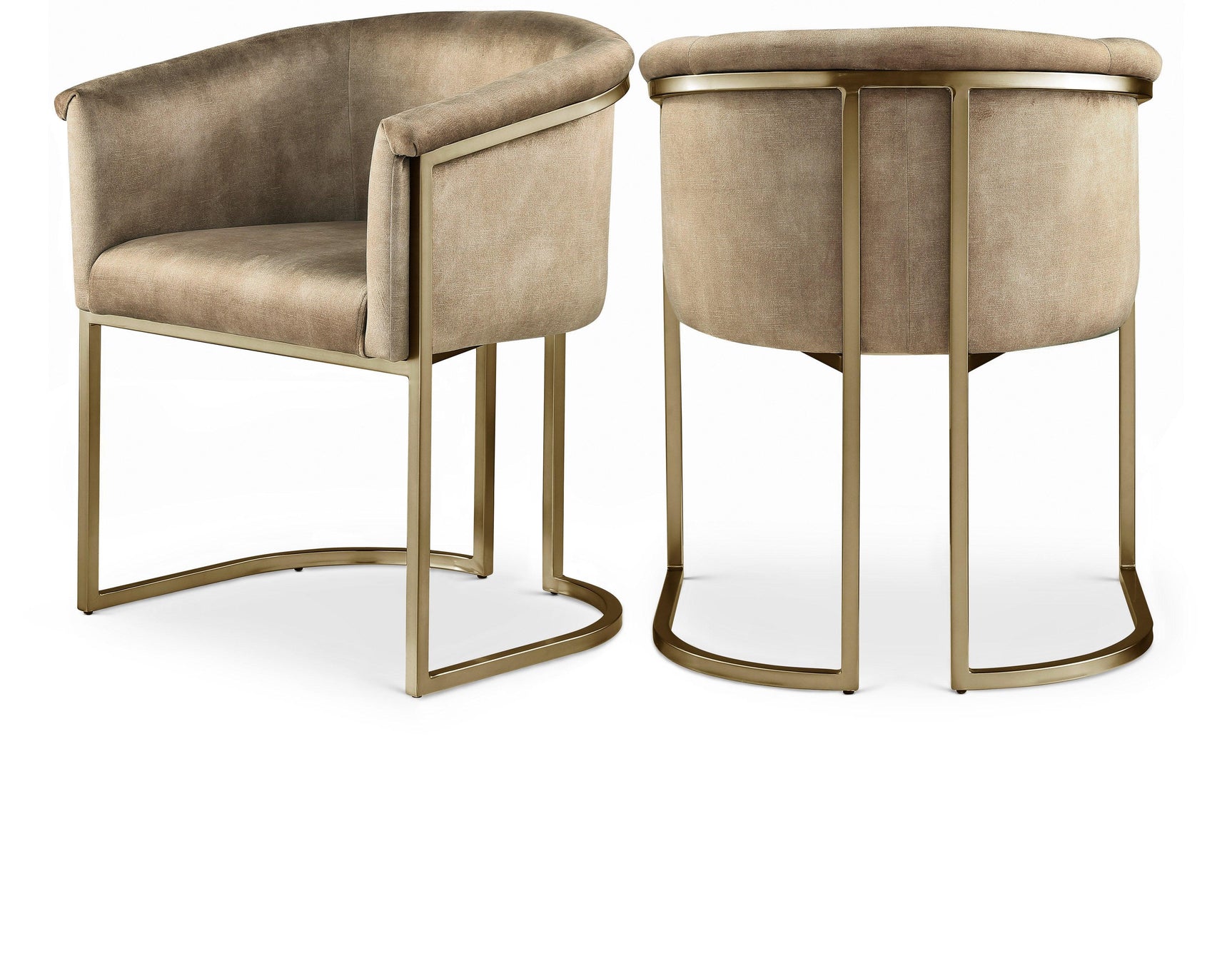 Tierra Beige Velvet Dining Chair - Ella Furniture
