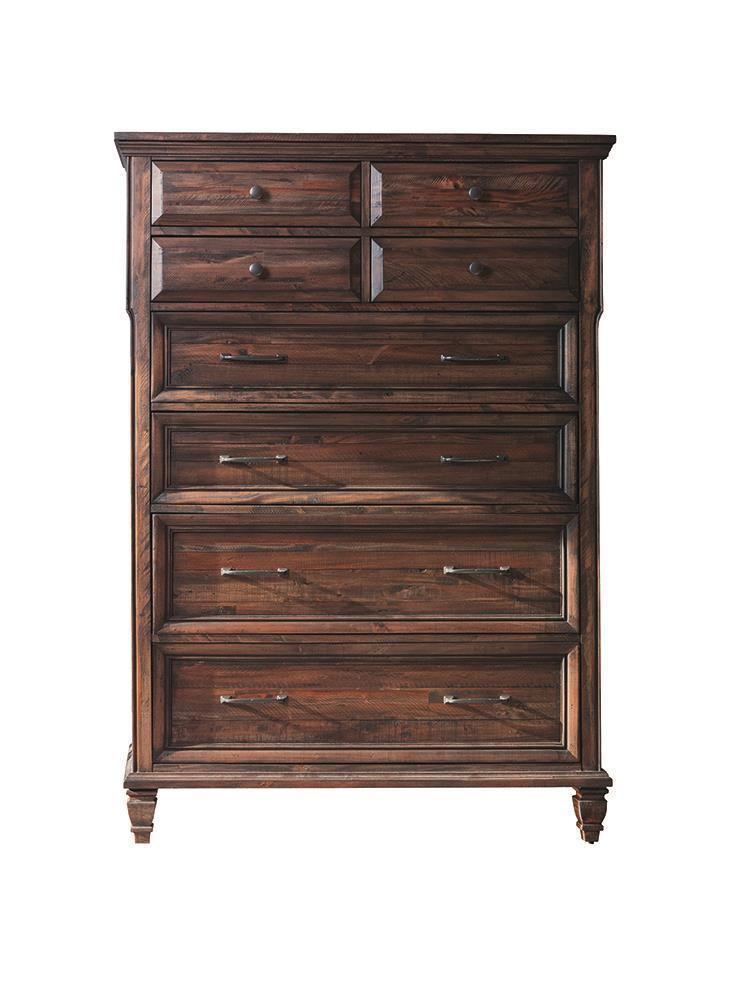 Avenue 8-Drawer Chest Weathered Burnished Brown - Ella Furniture