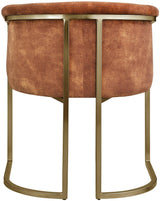 Tierra Cognac Velvet Dining Chair - Ella Furniture