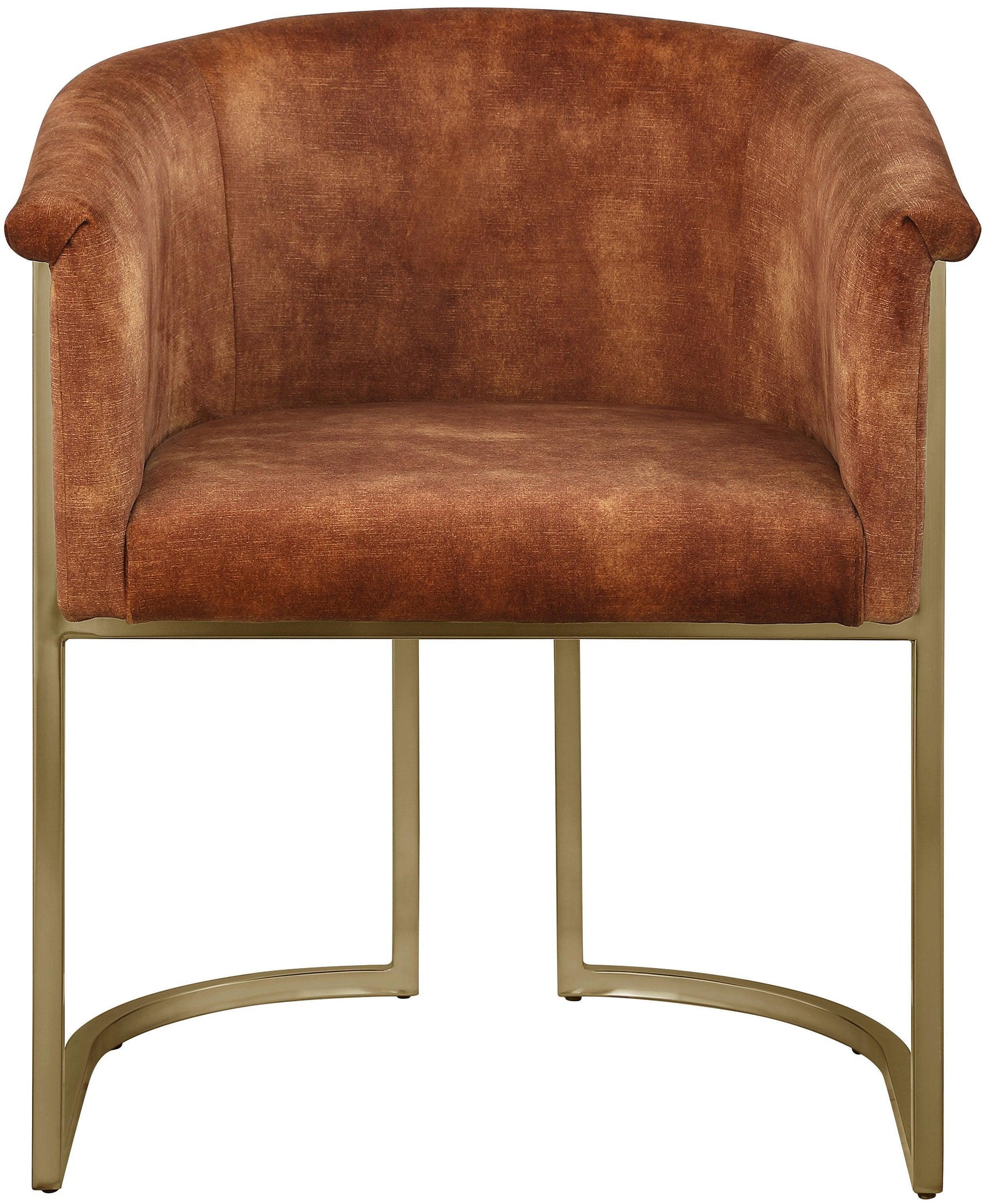 Tierra Cognac Velvet Dining Chair - Ella Furniture