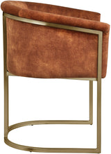 Tierra Cognac Velvet Dining Chair - Ella Furniture