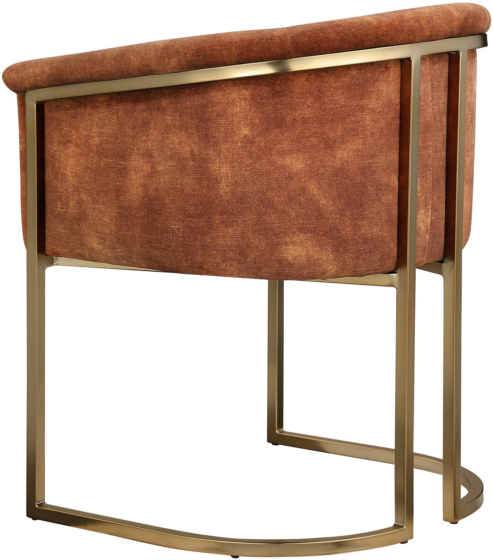 Tierra Cognac Velvet Dining Chair - Ella Furniture