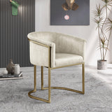 Tierra Cream Velvet Dining Chair - Ella Furniture