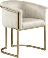 Tierra Cream Velvet Dining Chair - Ella Furniture