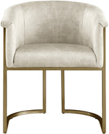 Tierra Cream Velvet Dining Chair - Ella Furniture