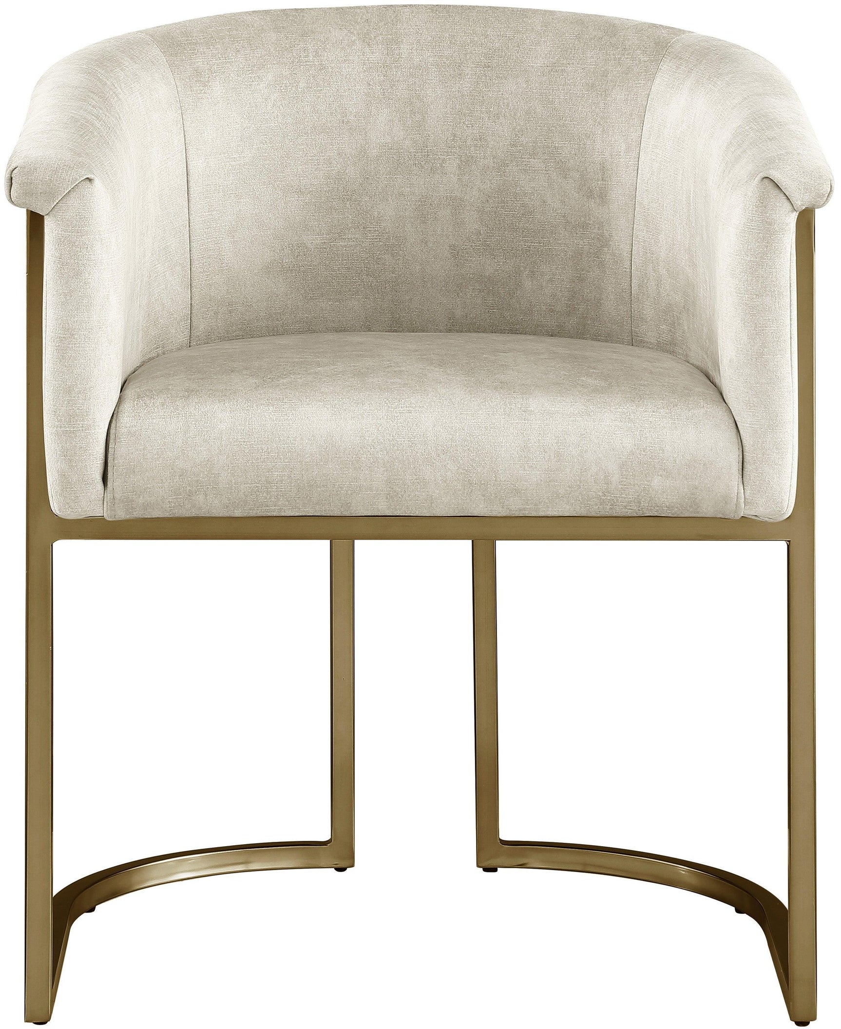 Tierra Cream Velvet Dining Chair - Ella Furniture