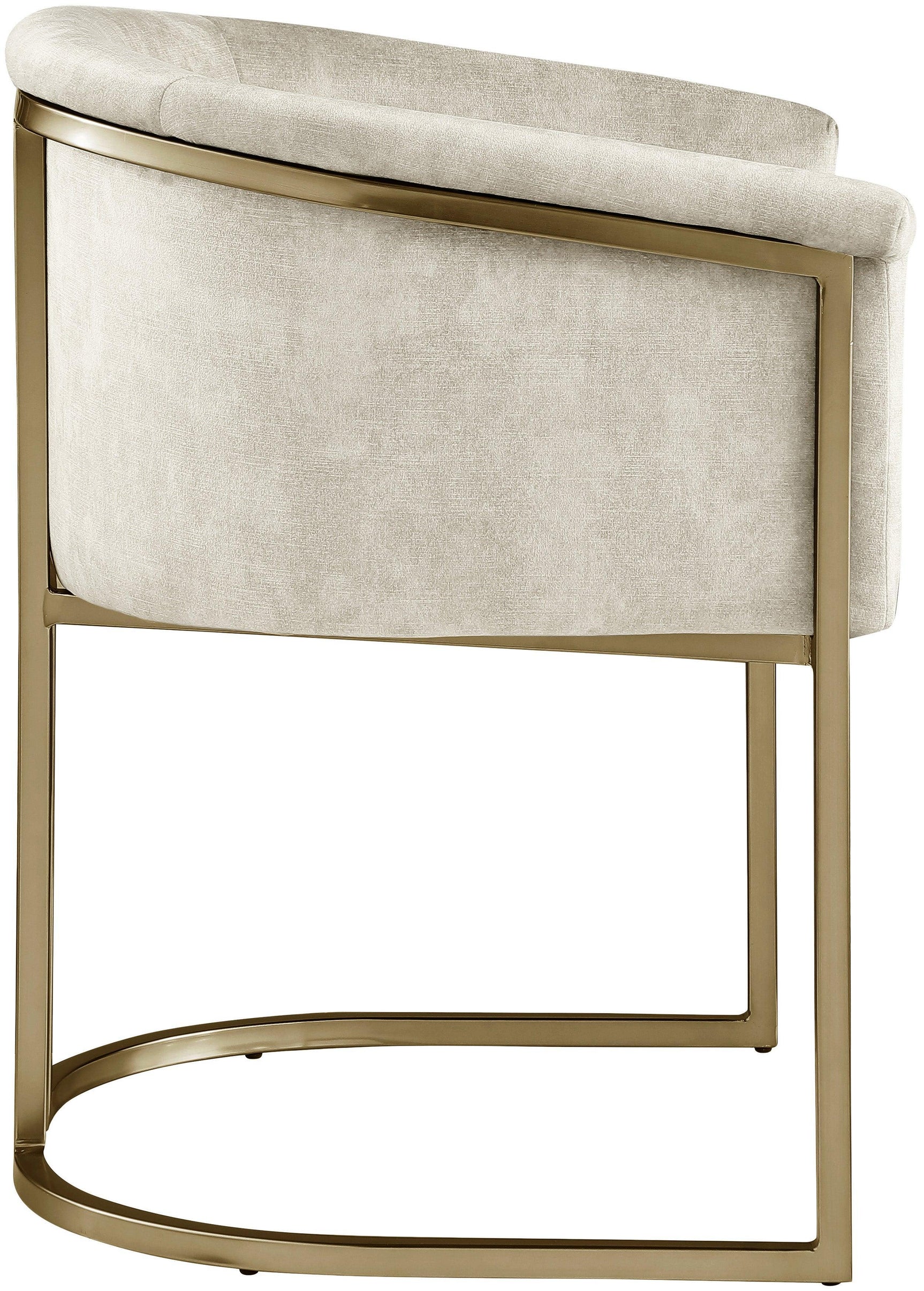 Tierra Cream Velvet Dining Chair - Ella Furniture