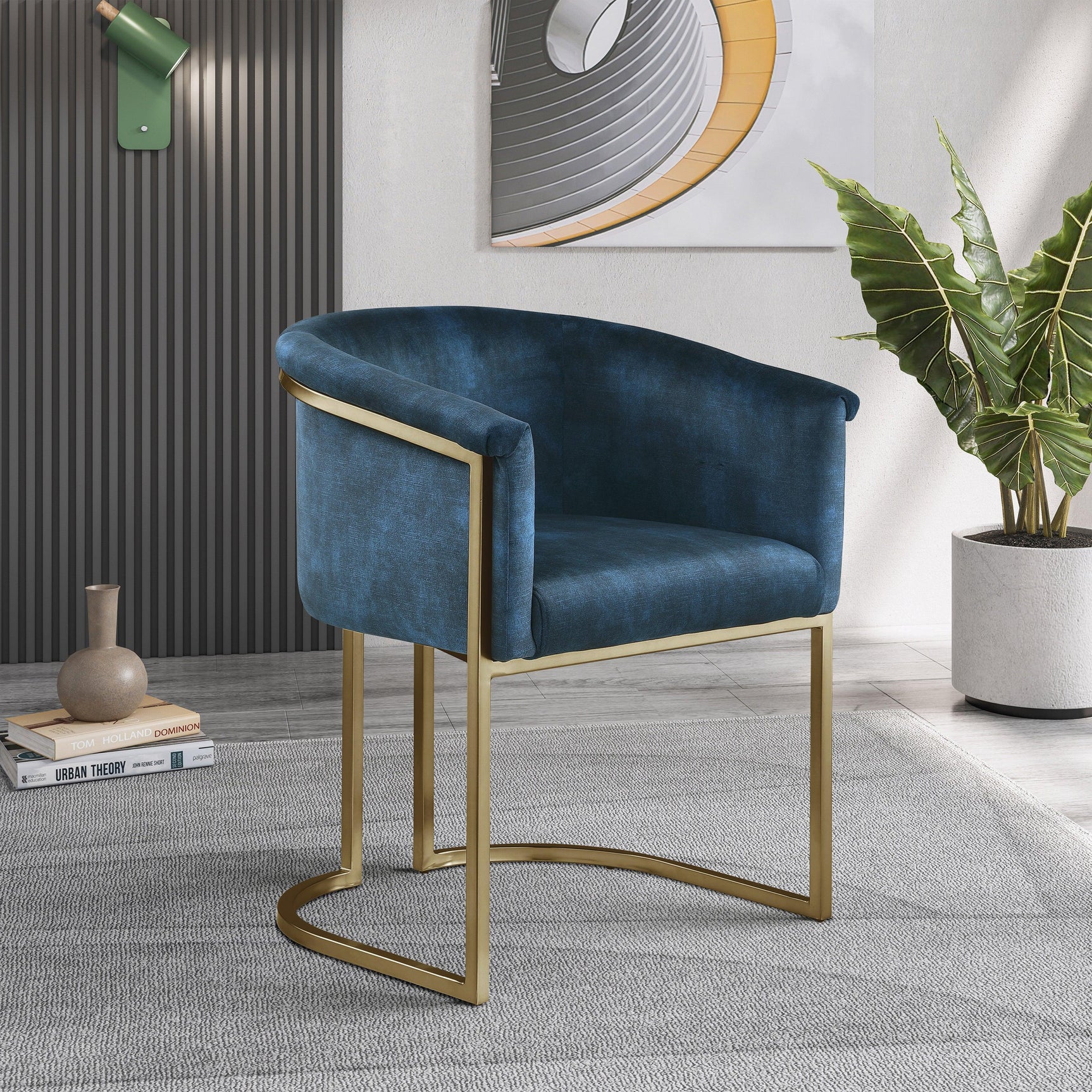 Tierra Blue Velvet Dining Chair - Ella Furniture