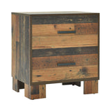 Sidney Eastern King Panel Bed Rustic Pine - Ella Furniture