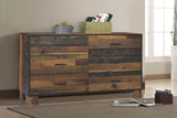 Sidney 6-Drawer Dresser Rustic Pine - Ella Furniture