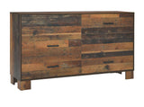 Sidney 6-Drawer Dresser Rustic Pine - Ella Furniture