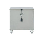 Gunnison 2-Drawer Nightstand Silver Metallic - Ella Furniture