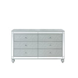 Gunnison 6-Drawer Dresser Silver Metallic - Ella Furniture