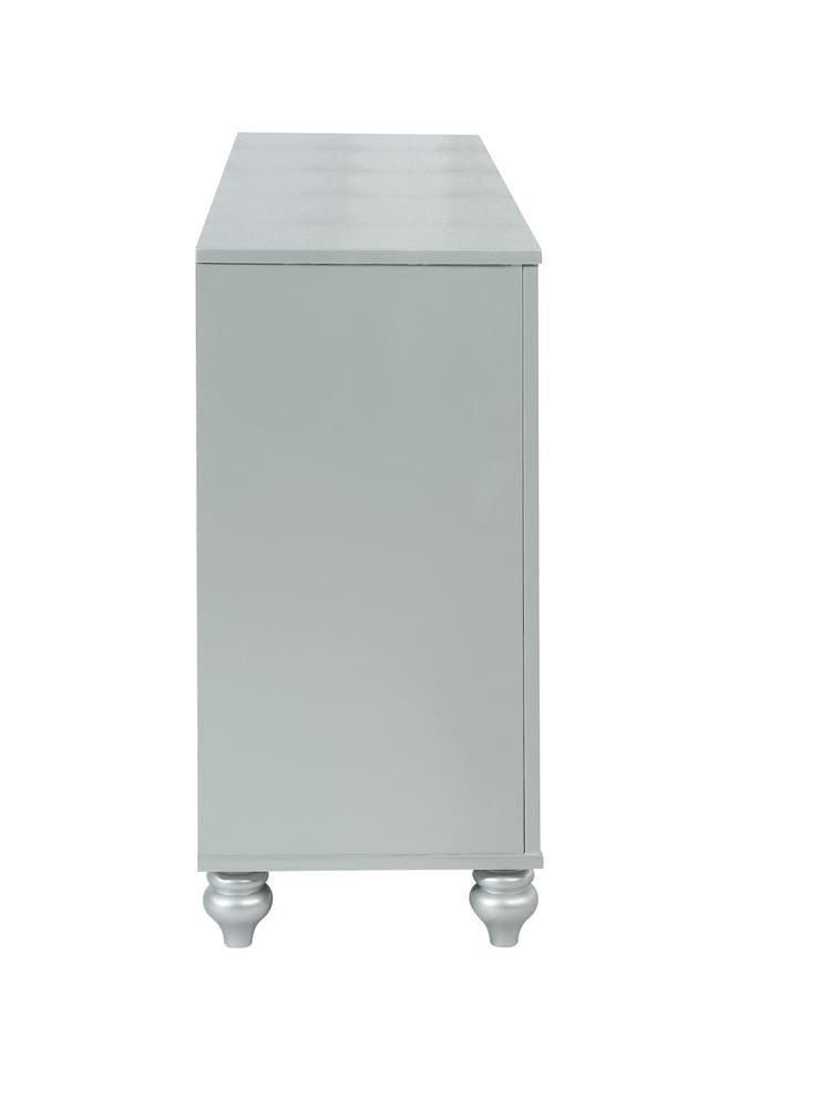 Gunnison 6-Drawer Dresser Silver Metallic - Ella Furniture