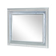 Gunnison Dresser Mirror With LED Lighting Silver Metallic - Ella Furniture
