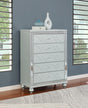 Gunnison 5-Drawer Chest Silver Metallic - Ella Furniture