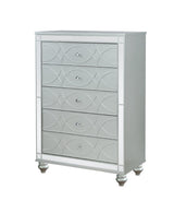 Gunnison 5-Drawer Chest Silver Metallic - Ella Furniture