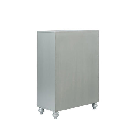 Gunnison 5-Drawer Chest Silver Metallic - Ella Furniture
