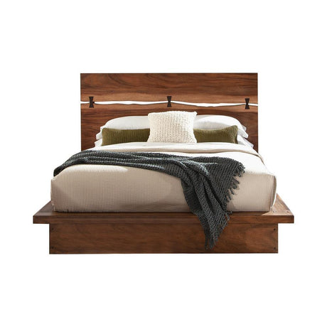 Winslow Queen Bed Smokey Walnut And Coffee Bean - Ella Furniture