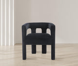Athena Black Velvet Dining Chair - Ella Furniture