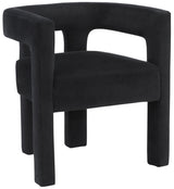 Athena Black Velvet Dining Chair - Ella Furniture